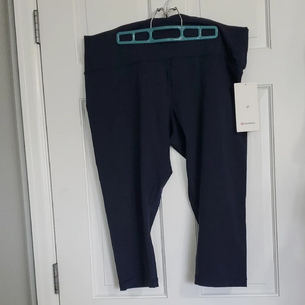 NWT Lululemon Wunder Under HR Crop 21in Leggings Sz 20 True Navy
